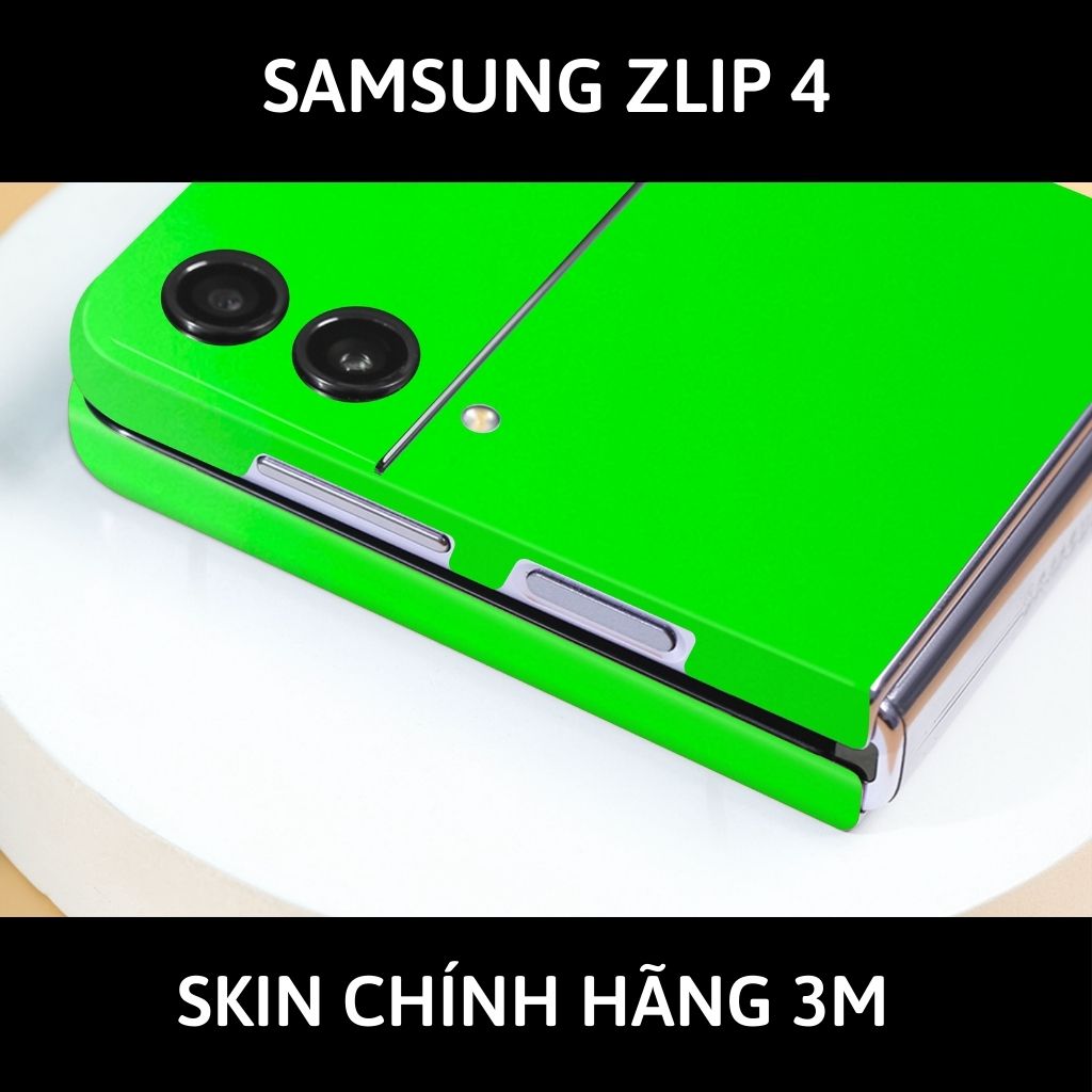 Skin 3m samsung galaxy Z Flip 4, Z Flip 3, Z Flip full body và camera nhập khẩu chính hãng USA phụ kiện điện thoại huỳnh tân store - Green Neo - Warp Skin Collection