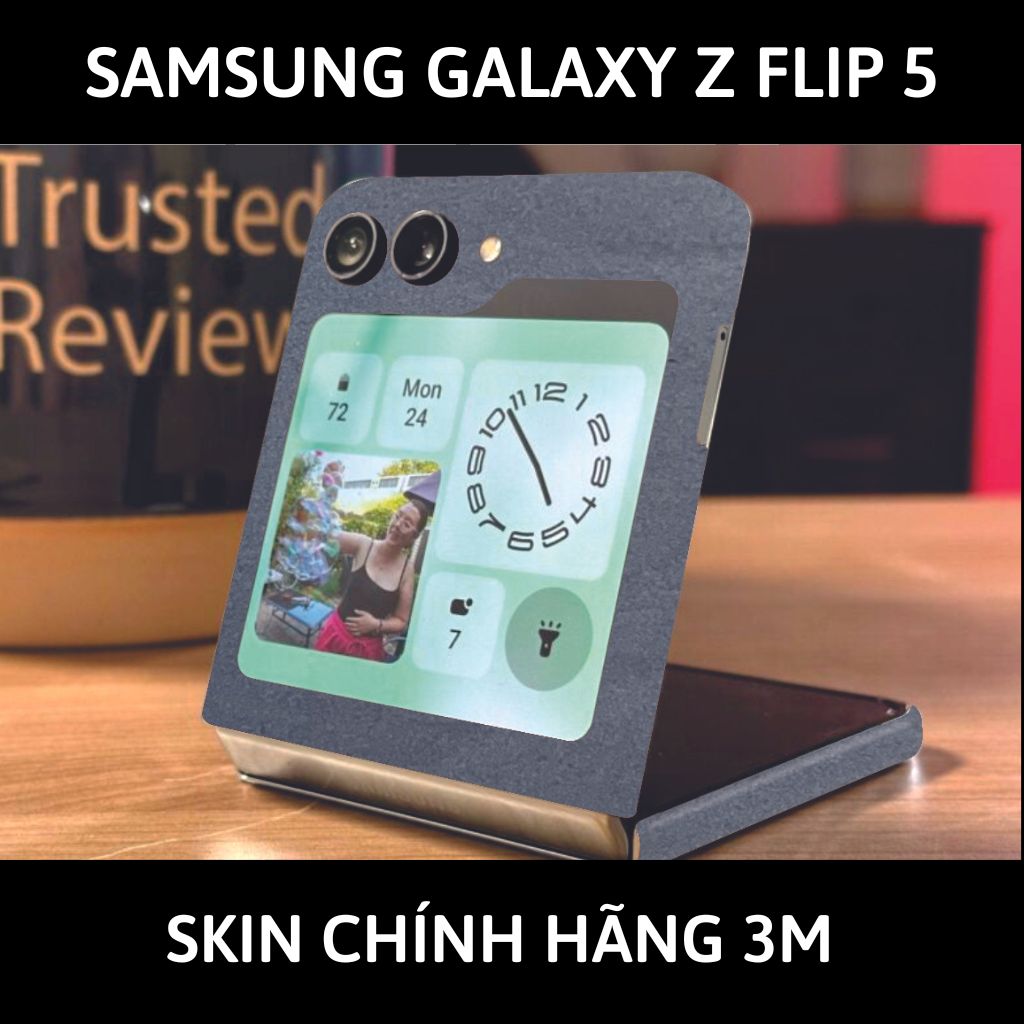 dán skin 3m samsung galaxy z flip 5 full body, camera phụ kiện điện thoại huỳnh tân store - Dark Gray
