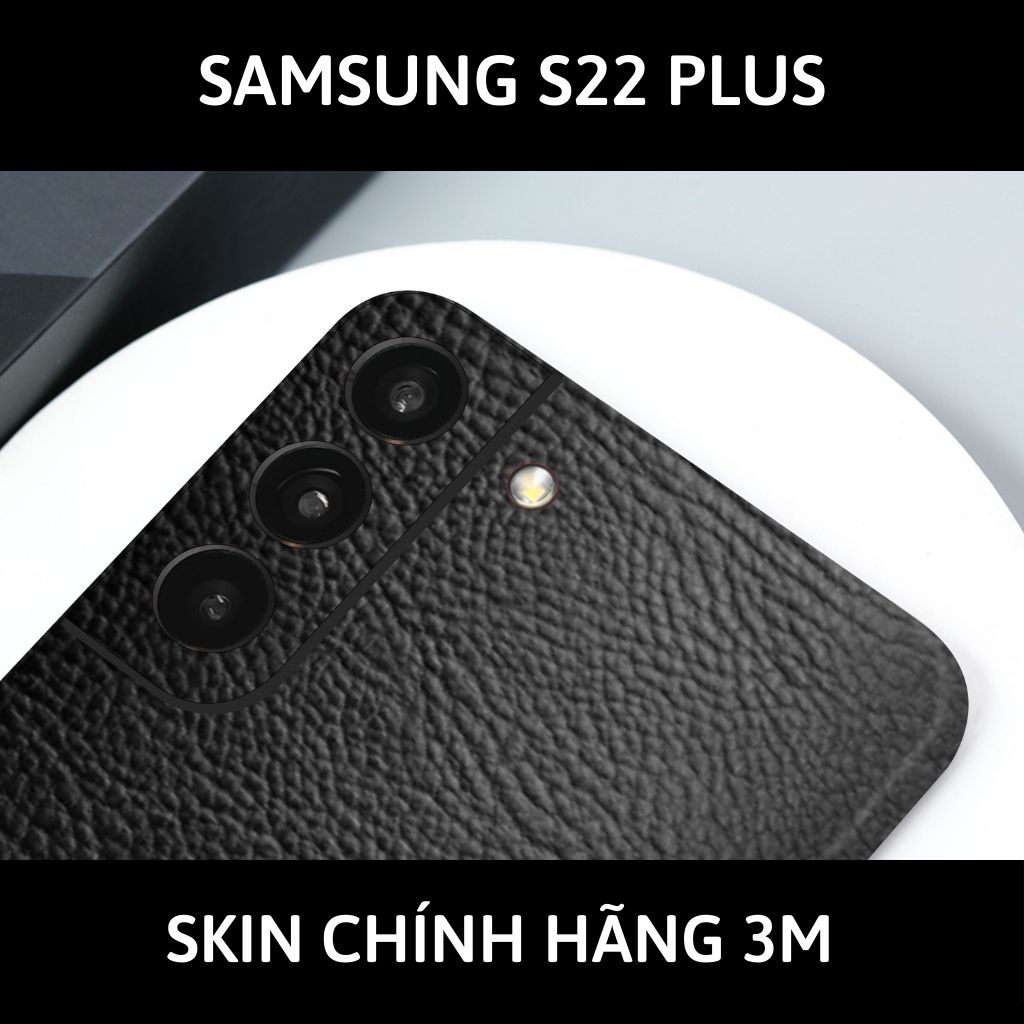 Skin 3m samsung galaxy S22 ultra , S22 plus, S22 full body và camera nhập khẩu chính hãng USA phụ kiện điện thoại huỳnh tân store - Hexis Black Leather - Warp Skin Collection