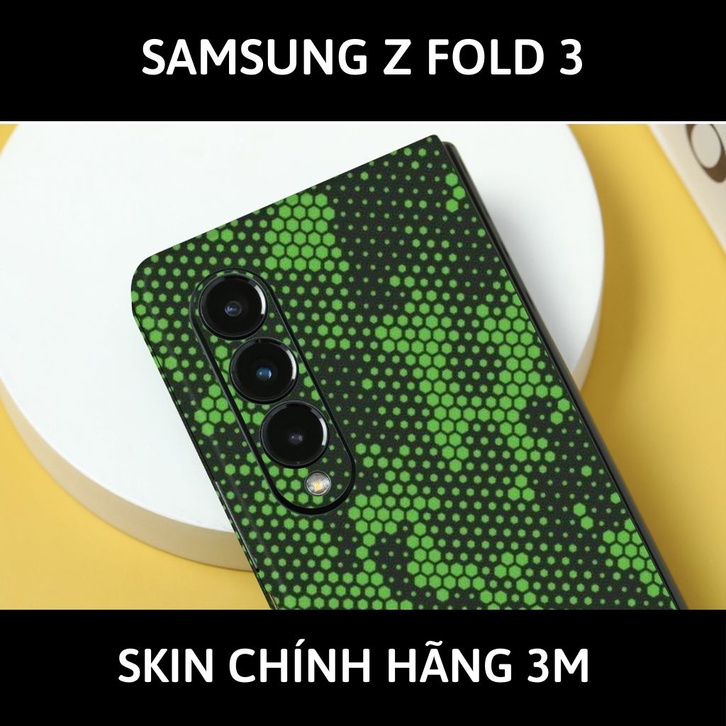 Skin 3m samsung galaxy Z Fold 4, Z Fold 3, Z Fold 2 full body và camera nhập khẩu chính hãng USA phụ kiện điện thoại huỳnh tân store - Mamba Green - Warp Skin Collection