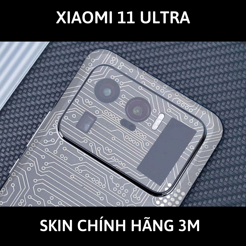 Skin 3m Mi 11 Ultra full body và camera nhập khẩu chính hãng USA phụ kiện điện thoại huỳnh tân store - Electronic White - Warp Skin Collection