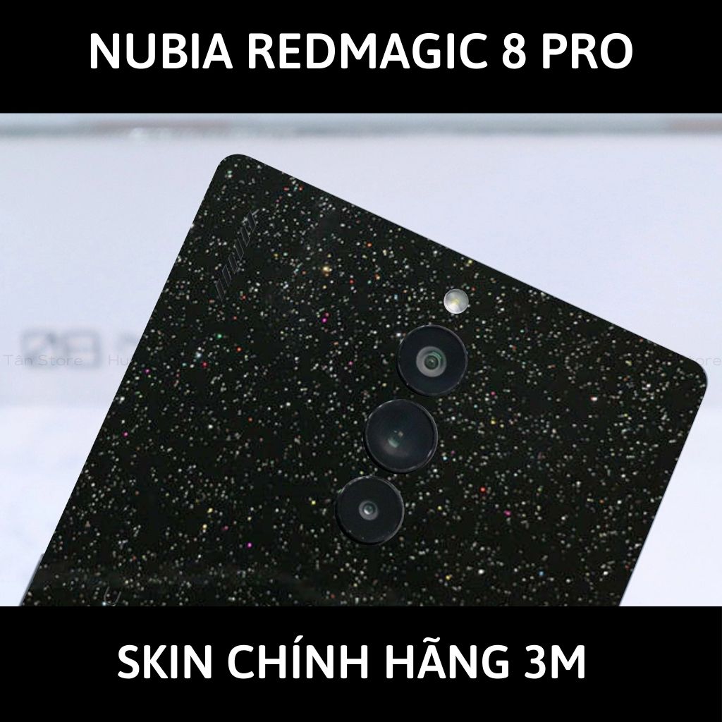 Skin 3m Nubia Redmagic 8 Pro, 8 Pro Plus full body và camera nhập khẩu chính hãng USA phụ kiện điện thoại huỳnh tân store - Galaxy Black - Warp Skin Collection