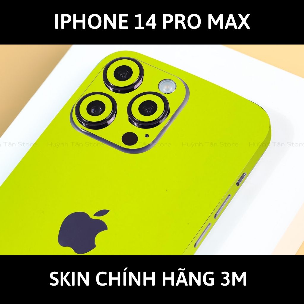 Skin 3m Iphone 14, Iphone 14 Pro, Iphone 14 Pro Max full body và camera nhập khẩu chính hãng USA phụ kiện điện thoại huỳnh tân store - Yellow Neo - Warp Skin Collection