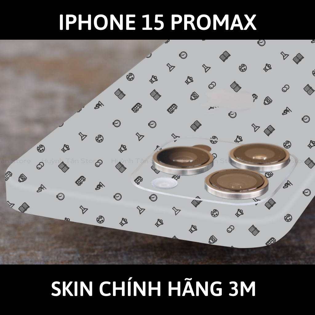 Dán skin điện thoại Iphone 15 Pro Max full body và camera nhập khẩu chính hãng USA phụ kiện điện thoại huỳnh tân store - Sticker Grey - Warp Skin Collection