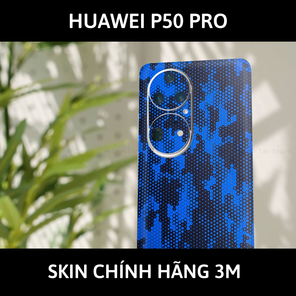 Dán skin điện thoại Huawei P50 Pro full body và camera nhập khẩu chính hãng USA phụ kiện điện thoại huỳnh tân store - Mamba Blue - Warp Skin Collection