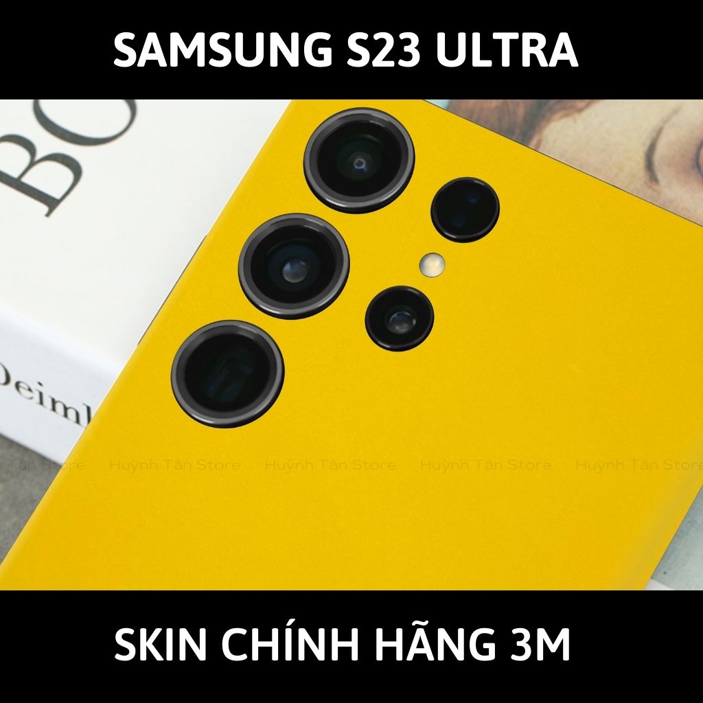 Skin 3m samsung galaxy s23, s23 plus, s23 ultra full body và camera nhập khẩu chính hãng USA phụ kiện điện thoại huỳnh tân store - Yellow Gloss - Warp Skin Collection