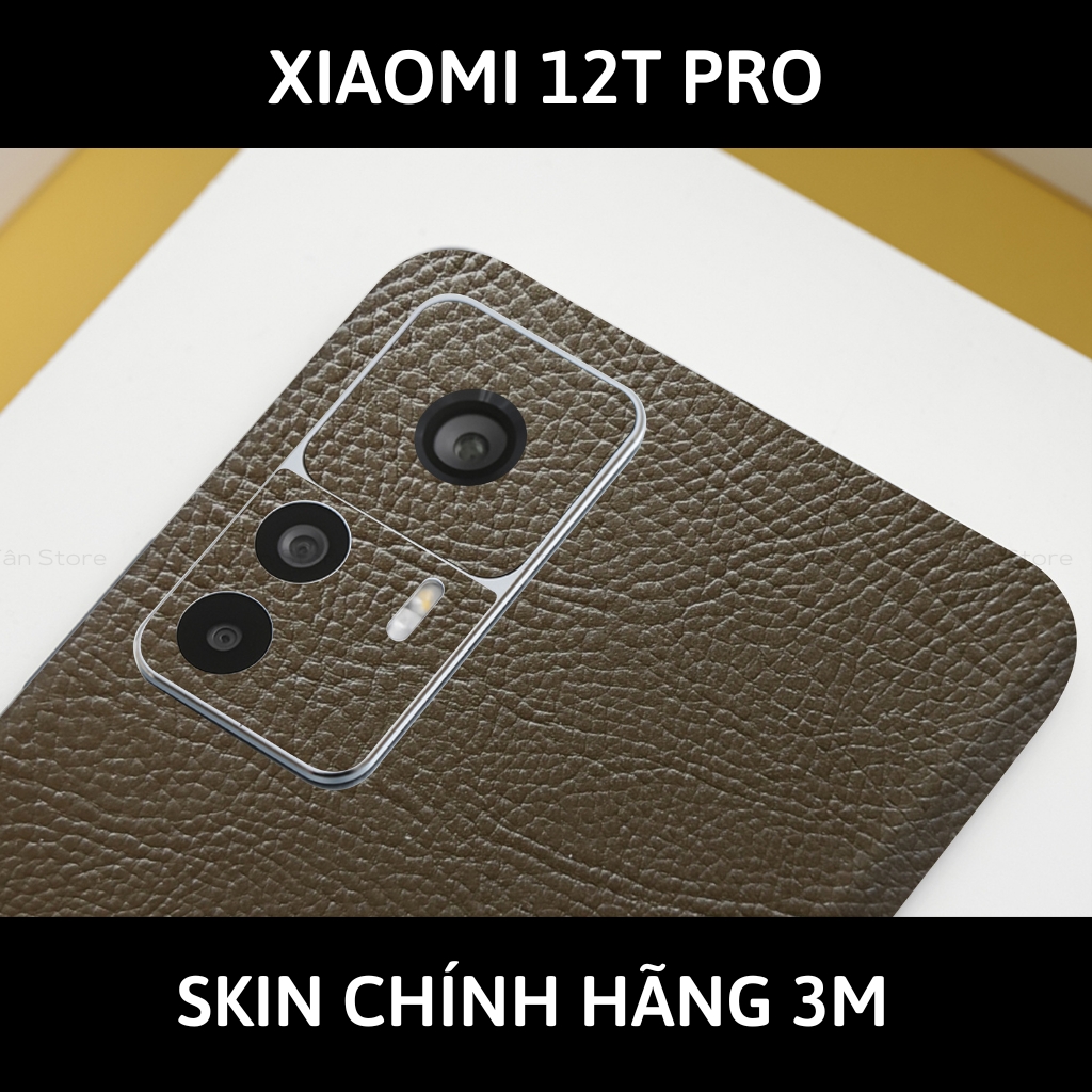 Skin 3m Mi 12T, Mi 12T Pro, K50 Ultra full body và camera nhập khẩu chính hãng USA phụ kiện điện thoại huỳnh tân store - Hexis Brown Leather - Warp Skin Collection