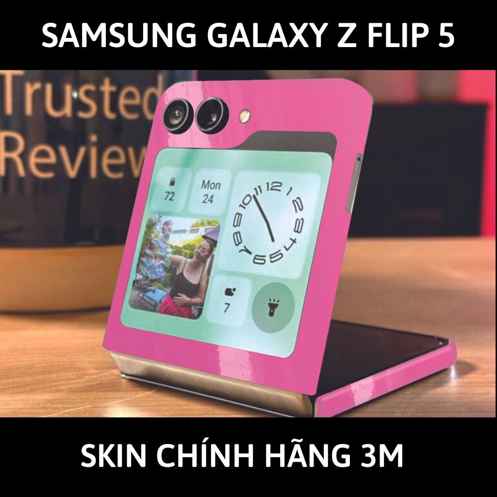 dán skin 3m samsung galaxy z flip 5 full body, camera phụ kiện điện thoại huỳnh tân store - Pink