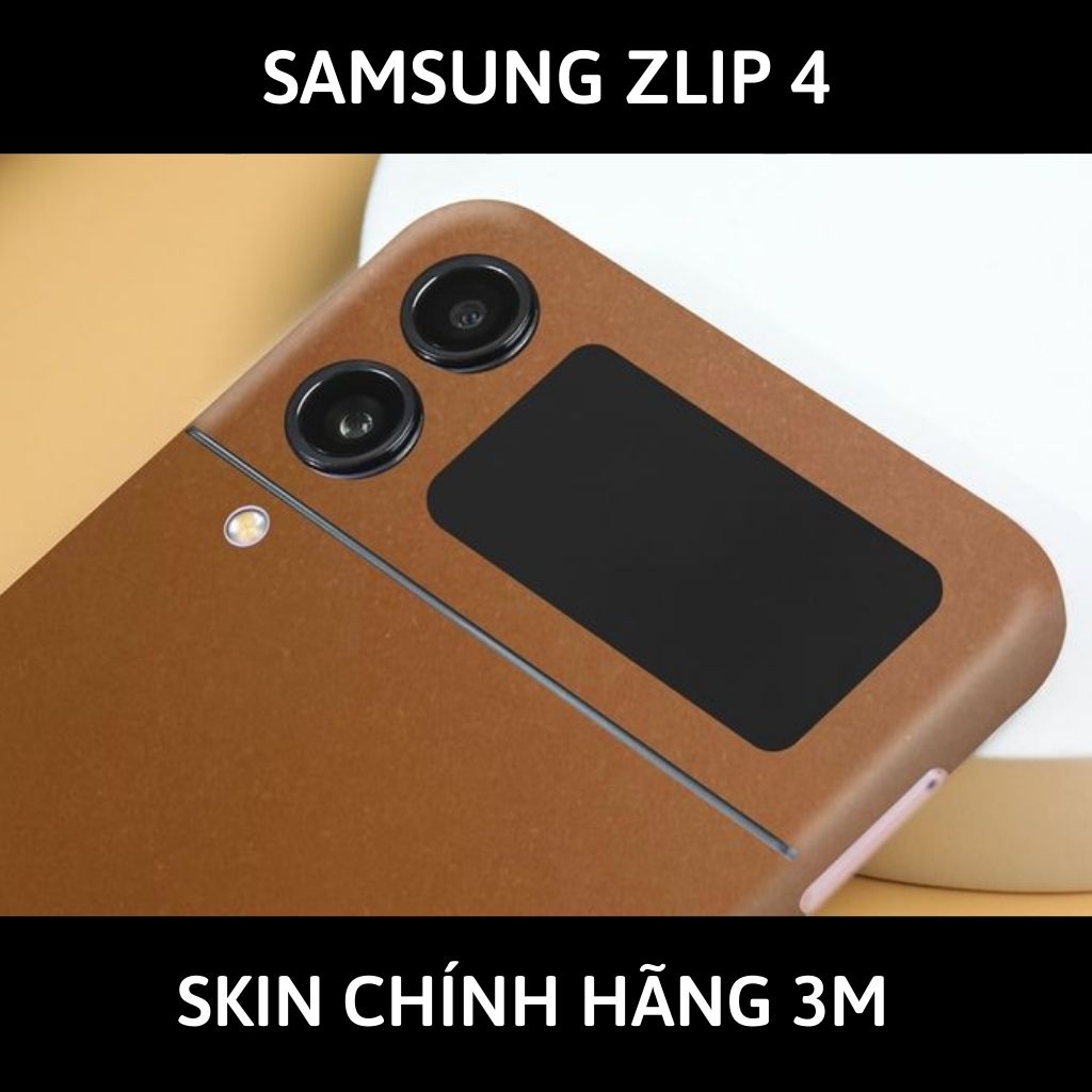 Skin 3m samsung galaxy Z Flip 4, Z Flip 3, Z Flip full body và camera nhập khẩu chính hãng USA phụ kiện điện thoại huỳnh tân store - Caramel - Warp Skin Collection