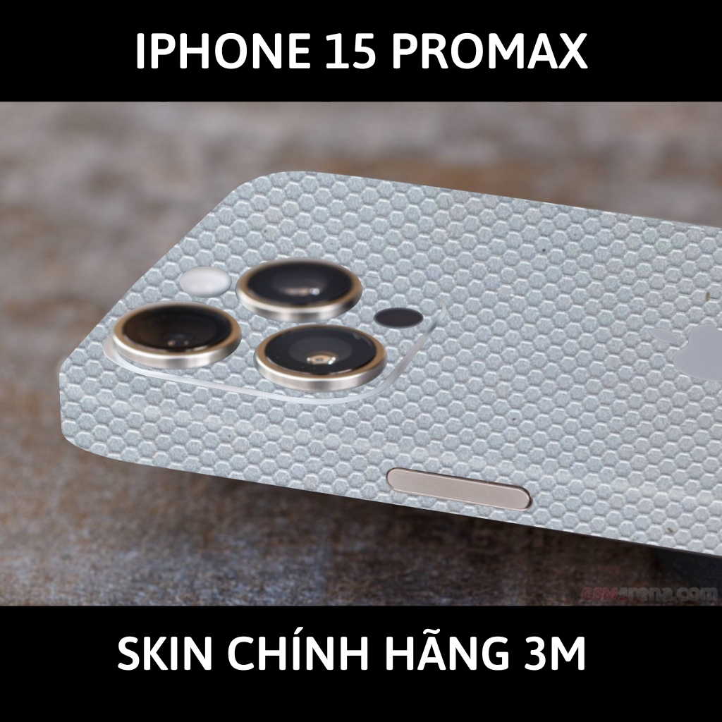 Dán skin điện thoại Iphone 15 Pro Max full body và camera nhập khẩu chính hãng USA phụ kiện điện thoại huỳnh tân store - Matrix White - Warp Skin Collection