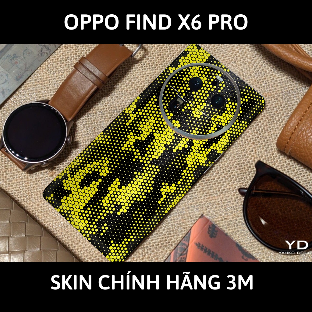 Dán skin điện thoại Oppo Find X6 Pro full body và camera nhập khẩu chính hãng USA phụ kiện điện thoại huỳnh tân store - Mamba Yellow - Warp Skin Collection