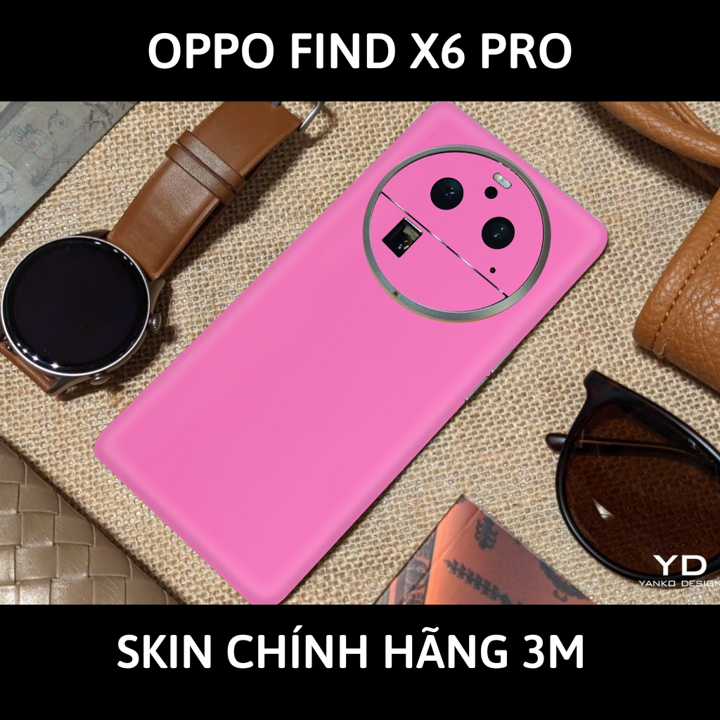 Dán skin điện thoại Oppo Find X6 Pro full body và camera nhập khẩu chính hãng USA phụ kiện điện thoại huỳnh tân store - Oracle Hotpink - Warp Skin Collection