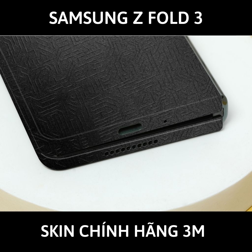 Skin 3m samsung galaxy Z Fold 4, Z Fold 3, Z Fold 2 full body và camera nhập khẩu chính hãng USA phụ kiện điện thoại huỳnh tân store - Electronic Black 2022 - Warp Skin Collection