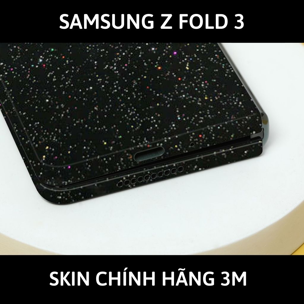 Skin 3m samsung galaxy Z Fold 4, Z Fold 3, Z Fold 2 full body và camera nhập khẩu chính hãng USA phụ kiện điện thoại huỳnh tân store - Galaxy Black - Warp Skin Collection