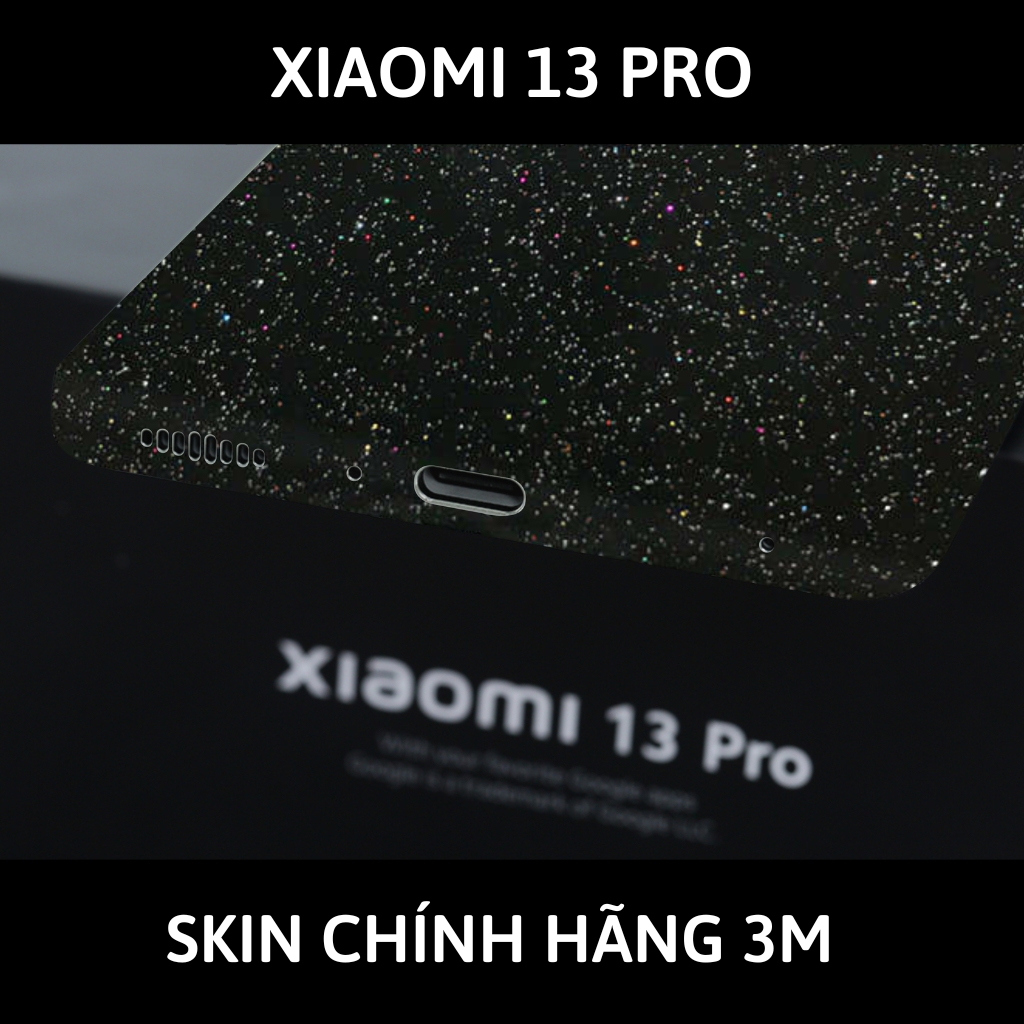 Skin 3m Mi 13 Ultra, Mi 13 Pro, Mi 13  full body và camera nhập khẩu chính hãng USA phụ kiện điện thoại huỳnh tân store - Galaxy Black - Warp Skin Collection