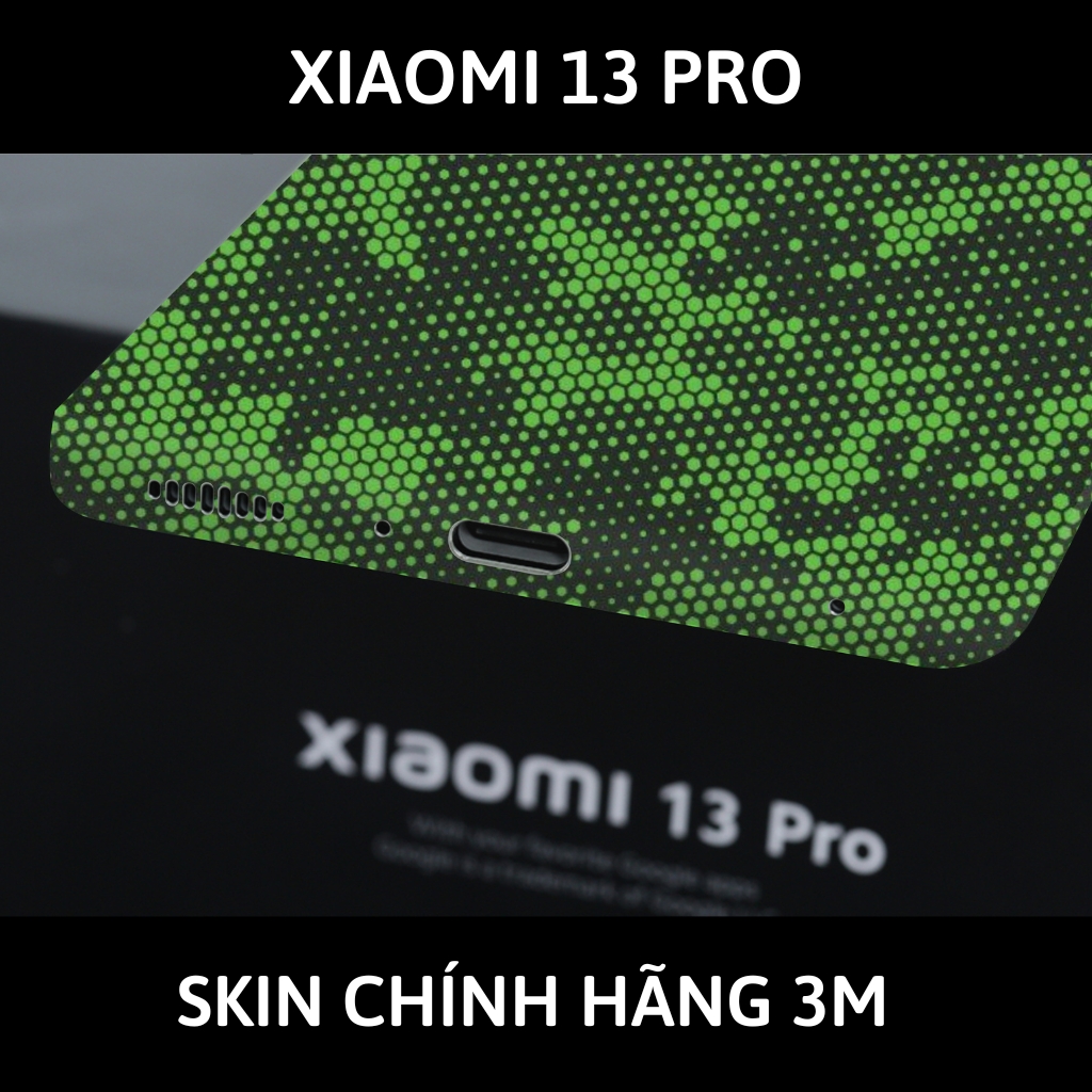 Skin 3m Mi 13 Ultra, Mi 13 Pro, Mi 13  full body và camera nhập khẩu chính hãng USA phụ kiện điện thoại huỳnh tân store - Mamba Green - Warp Skin Collection