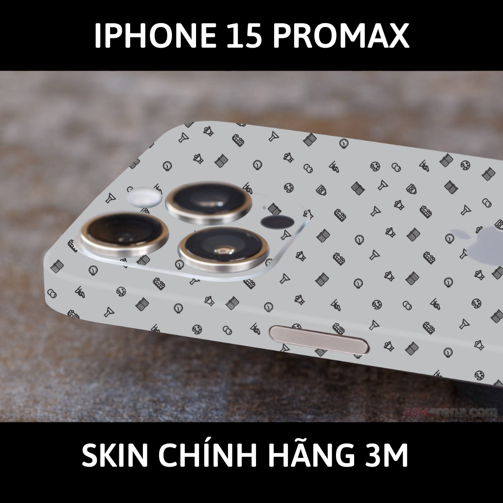 Dán skin điện thoại Iphone 15 Pro Max full body và camera nhập khẩu chính hãng USA phụ kiện điện thoại huỳnh tân store - Sticker Grey - Warp Skin Collection