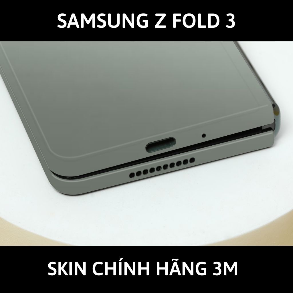 Skin 3m samsung galaxy Z Fold 4, Z Fold 3, Z Fold 2 full body và camera nhập khẩu chính hãng USA phụ kiện điện thoại huỳnh tân store - Battelship Grey - Warp Skin Collection