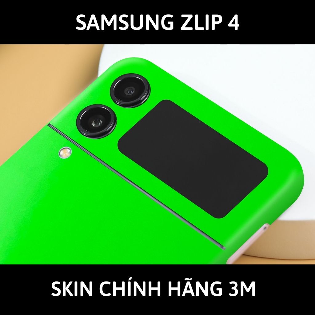 Skin 3m samsung galaxy Z Flip 4, Z Flip 3, Z Flip full body và camera nhập khẩu chính hãng USA phụ kiện điện thoại huỳnh tân store - Green Neo - Warp Skin Collection