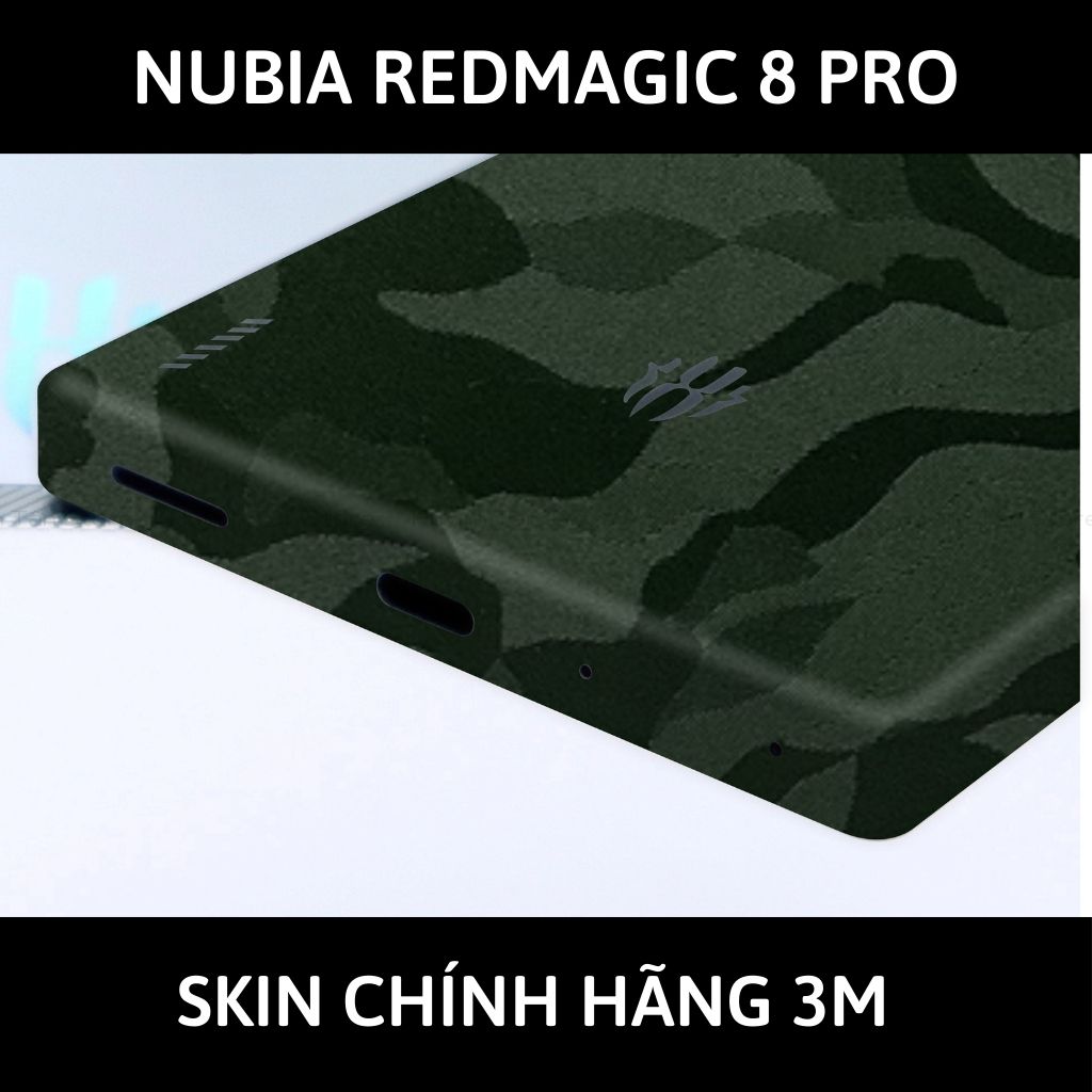 Skin 3m Nubia Redmagic 8 Pro, 8 Pro Plus full body và camera nhập khẩu chính hãng USA phụ kiện điện thoại huỳnh tân store - Camo Green - Warp Skin Collection