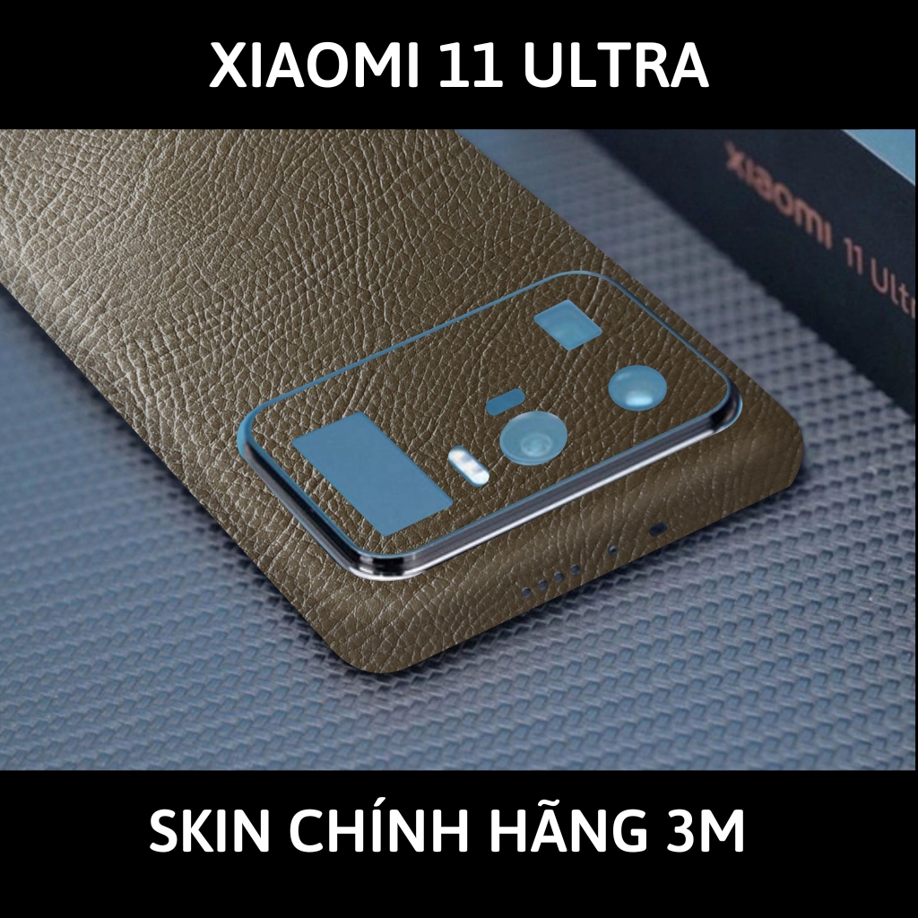 Skin 3m Mi 11 Ultra full body và camera nhập khẩu chính hãng USA phụ kiện điện thoại huỳnh tân store - Hexis Brown Leather - Warp Skin Collection