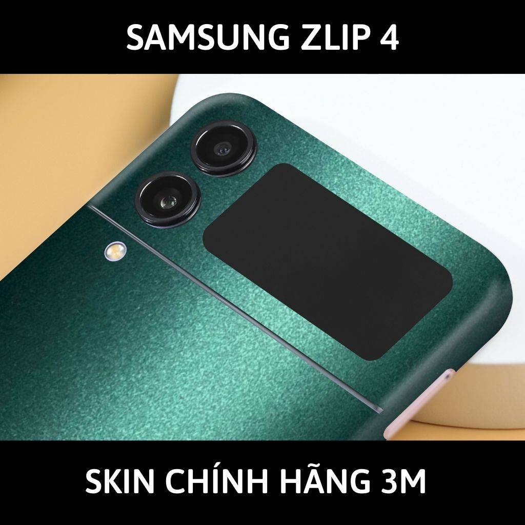 Skin 3m samsung galaxy Z Flip 4, Z Flip 3, Z Flip full body và camera nhập khẩu chính hãng USA phụ kiện điện thoại huỳnh tân store - Matte Green - Warp Skin Collection
