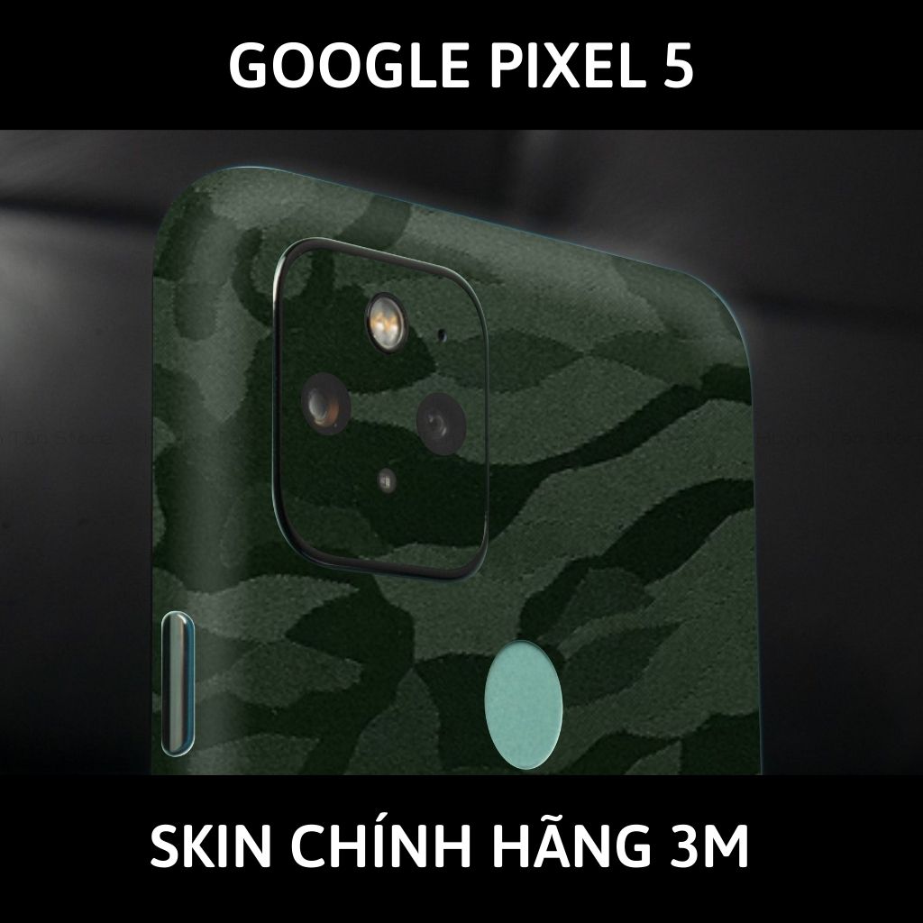 Skin 3m Google Pixel 5, Pixel 5A, Pixel 4A, Pixel 4A 5G full body và camera nhập khẩu chính hãng USA phụ kiện điện thoại huỳnh tân store - Camo Green - Warp Skin Collection