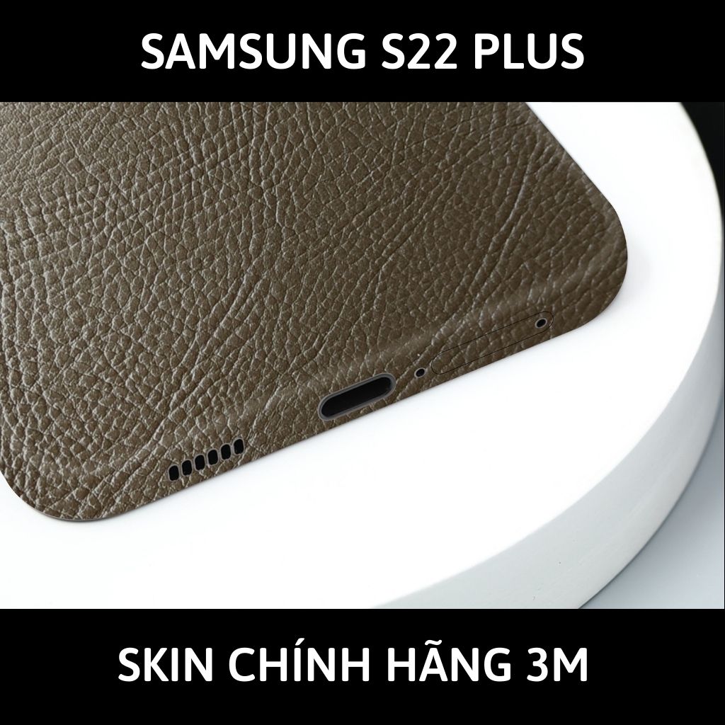 Skin 3m samsung galaxy S22 ultra , S22 plus, S22 full body và camera nhập khẩu chính hãng USA phụ kiện điện thoại huỳnh tân store - Hexis Brown Leather - Warp Skin Collection