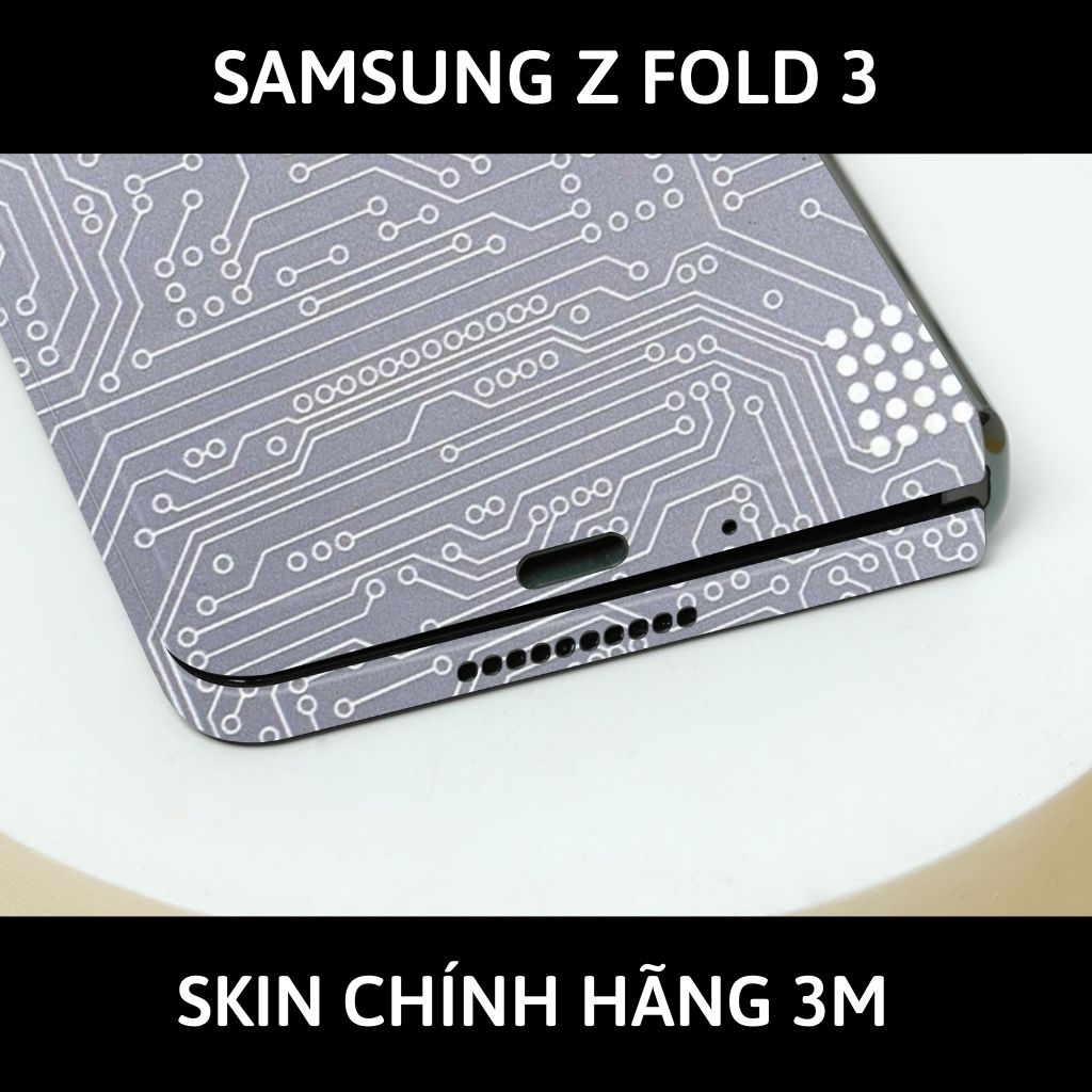 Skin 3m samsung galaxy Z Fold 4, Z Fold 3, Z Fold 2 full body và camera nhập khẩu chính hãng USA phụ kiện điện thoại huỳnh tân store - Electronic White 2021 - Warp Skin Collection