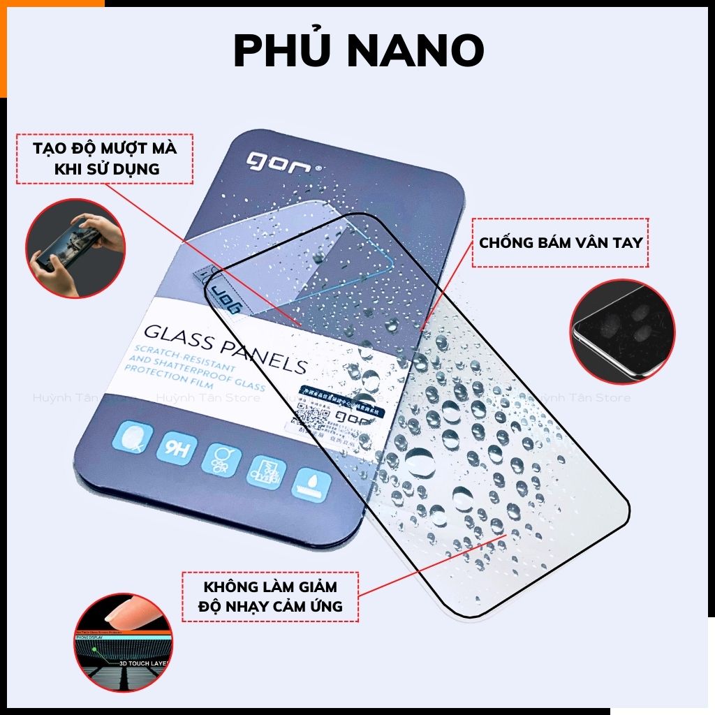 Cường lực rog phone 8 trong suốt FULL MÀN chống bám vân tay chính hãng GOR phụ kiện huỳnh tân store