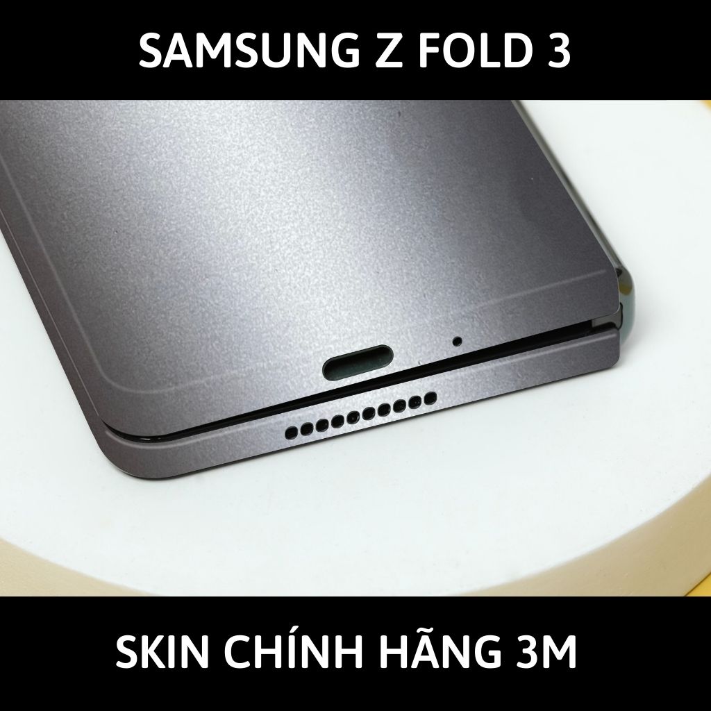 Skin 3m samsung galaxy Z Fold 4, Z Fold 3, Z Fold 2 full body và camera nhập khẩu chính hãng USA phụ kiện điện thoại huỳnh tân store - Alumium White - Warp Skin Collection
