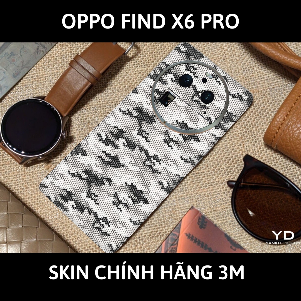 Dán skin điện thoại Oppo Find X6 Pro full body và camera nhập khẩu chính hãng USA phụ kiện điện thoại huỳnh tân store - Mamba White - Warp Skin Collection