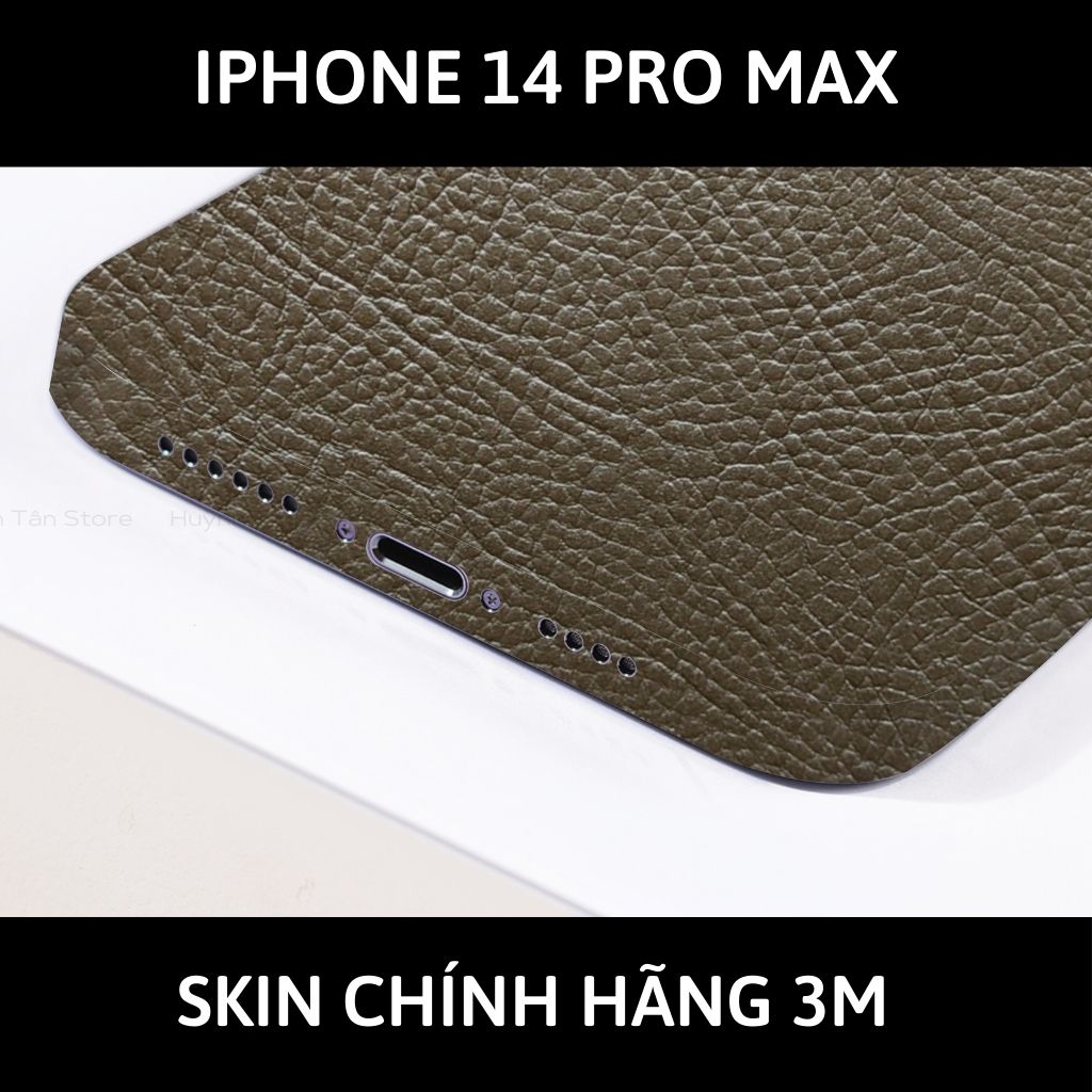 Skin 3m Iphone 14, Iphone 14 Pro, Iphone 14 Pro Max full body và camera nhập khẩu chính hãng USA phụ kiện điện thoại huỳnh tân store - Hexis Brown Leather - Warp Skin Collection