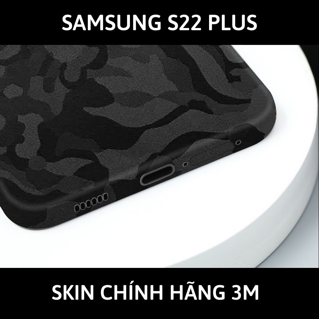 Skin 3m samsung galaxy S22 ultra , S22 plus, S22 full body và camera nhập khẩu chính hãng USA phụ kiện điện thoại huỳnh tân store - Camo Black - Warp Skin Collection