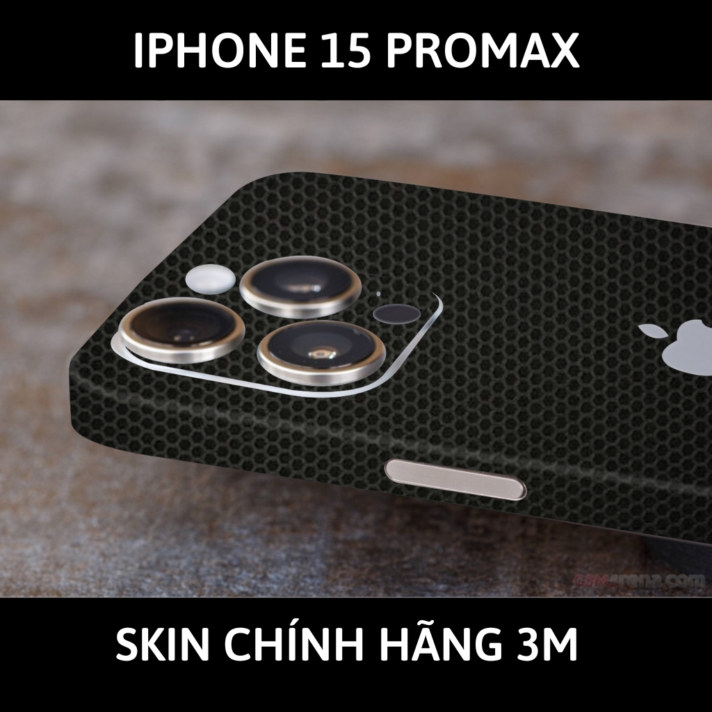 Dán skin điện thoại Iphone 15 Pro Max full body và camera nhập khẩu chính hãng USA phụ kiện điện thoại huỳnh tân store - Matrix Black - Warp Skin Collection