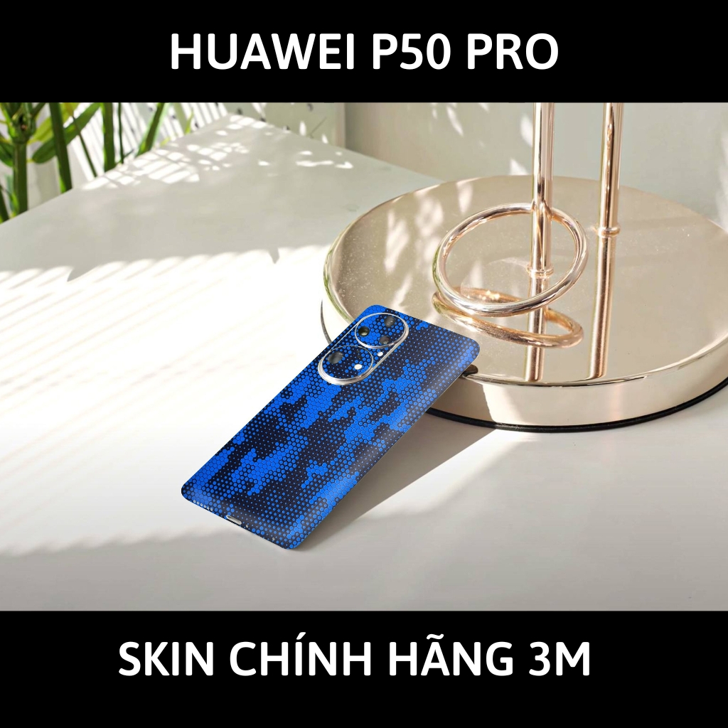Dán skin điện thoại Huawei P50 Pro full body và camera nhập khẩu chính hãng USA phụ kiện điện thoại huỳnh tân store - Mamba Blue - Warp Skin Collection