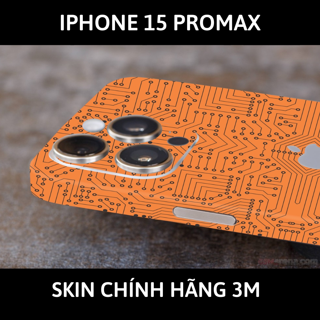 Dán skin điện thoại Iphone 15 Pro Max full body và camera nhập khẩu chính hãng USA phụ kiện điện thoại huỳnh tân store - Electronic Oranger - Warp Skin Collection