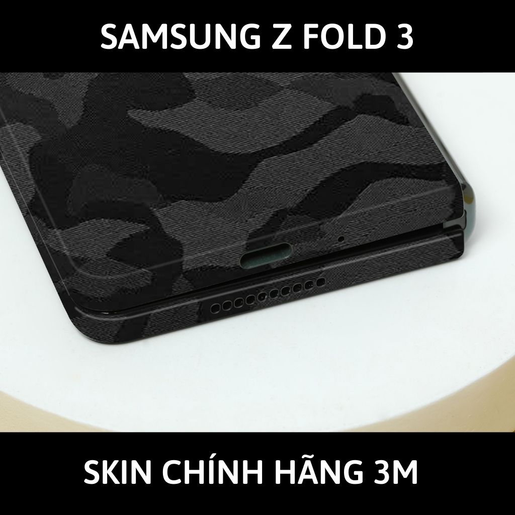 Skin 3m samsung galaxy Z Fold 4, Z Fold 3, Z Fold 2 full body và camera nhập khẩu chính hãng USA phụ kiện điện thoại huỳnh tân store - Camo Black - Warp Skin Collection