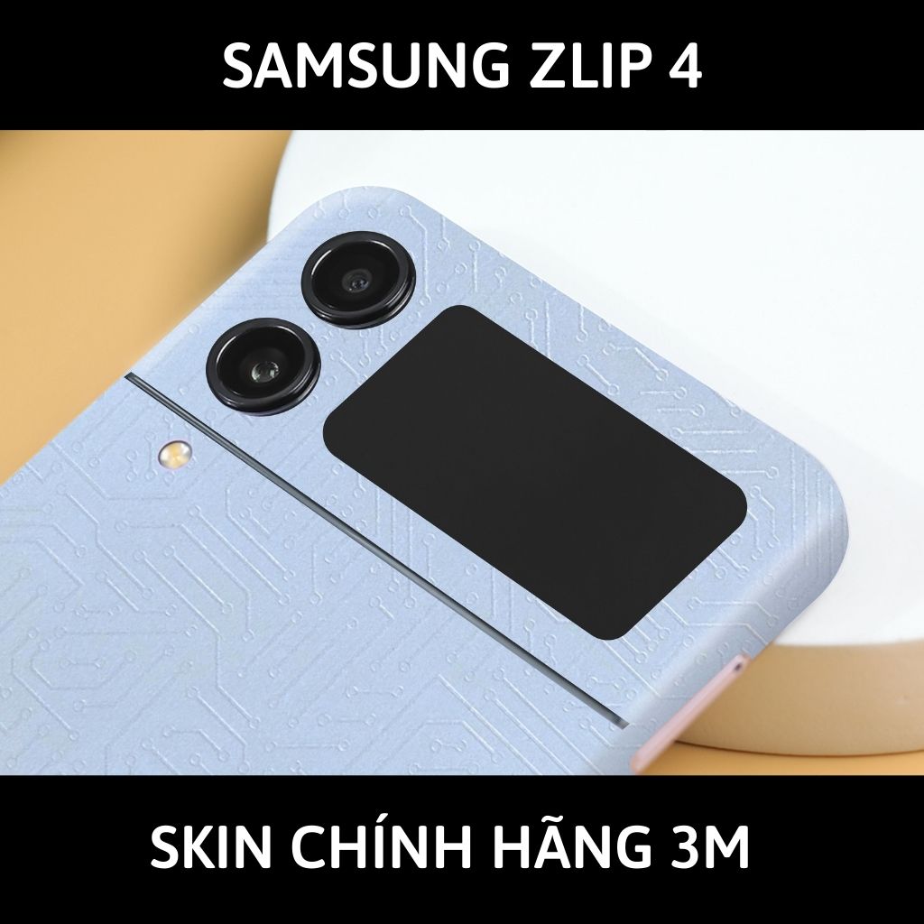 Skin 3m samsung galaxy Z Flip 4, Z Flip 3, Z Flip full body và camera nhập khẩu chính hãng USA phụ kiện điện thoại huỳnh tân store - Electronic White 2022 - Warp Skin Collection