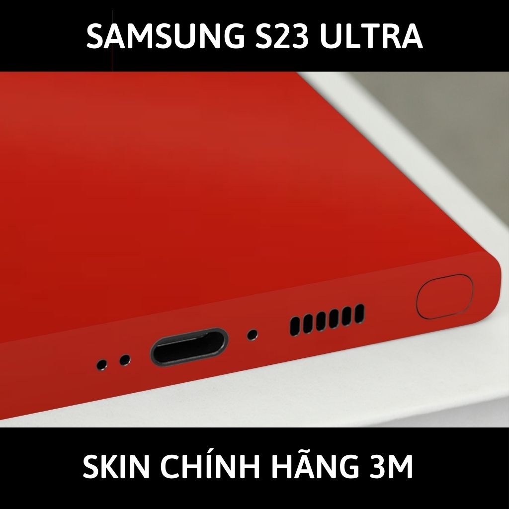 Skin 3m samsung galaxy s23, s23 plus, s23 ultra full body và camera nhập khẩu chính hãng USA phụ kiện điện thoại huỳnh tân store - Matte Red - Warp Skin Collection