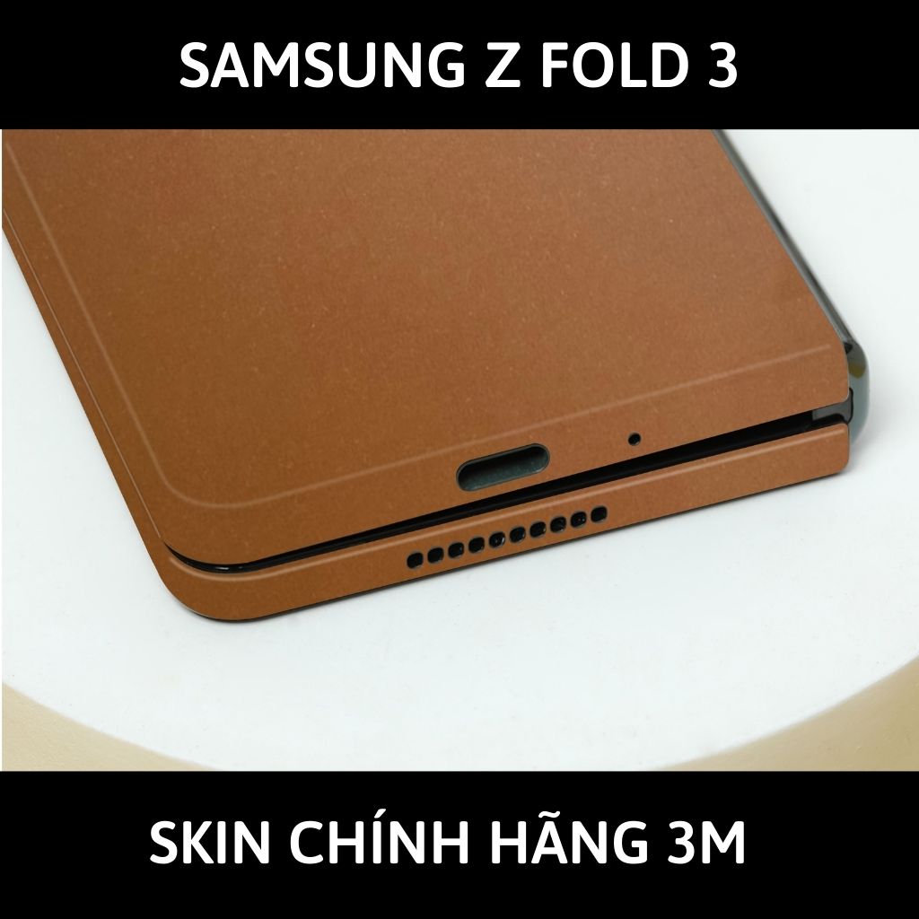 Skin 3m samsung galaxy Z Fold 4, Z Fold 3, Z Fold 2 full body và camera nhập khẩu chính hãng USA phụ kiện điện thoại huỳnh tân store - Caramel- Warp Skin Collection