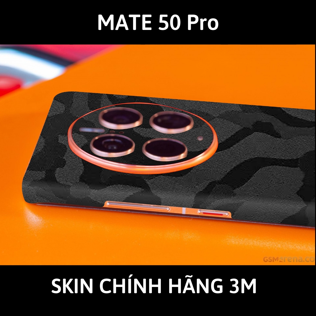 Dán skin điện thoại Huawei Mate 50 Pro full body và camera nhập khẩu chính hãng USA phụ kiện điện thoại huỳnh tân store - Camo Black - Warp Skin Collection