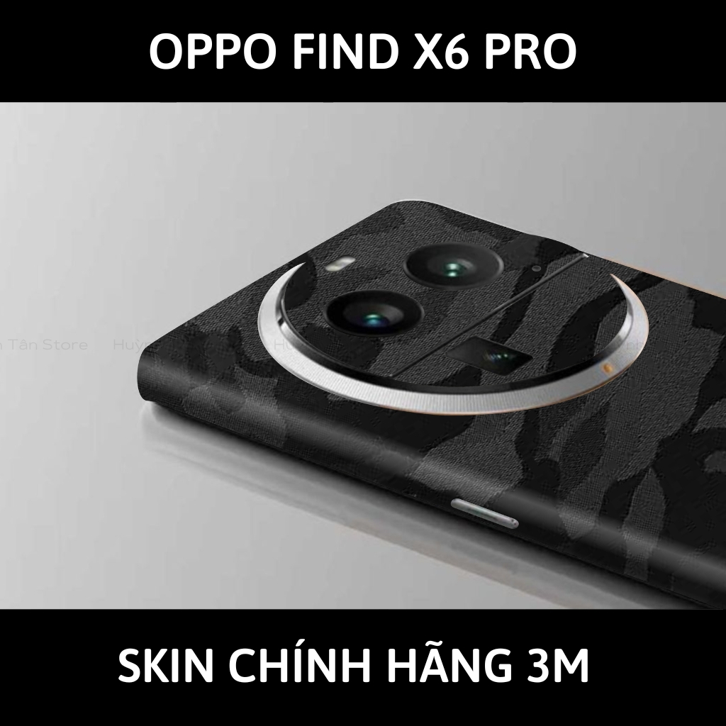 Dán skin điện thoại Oppo Find X6 Pro full body và camera nhập khẩu chính hãng USA phụ kiện điện thoại huỳnh tân store - Camo Black - Warp Skin Collection