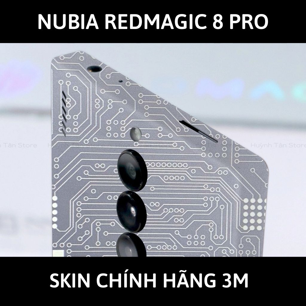 Skin 3m Nubia Redmagic 8 Pro, 8 Pro Plus full body và camera nhập khẩu chính hãng USA phụ kiện điện thoại huỳnh tân store - Electronic White 2021 - Warp Skin Collection