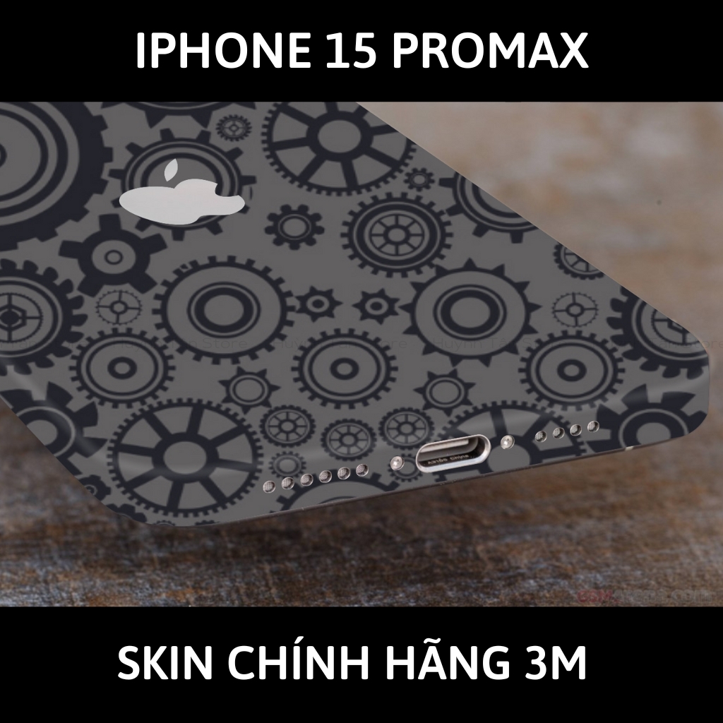 Dán skin điện thoại Iphone 15 Pro Max full body và camera nhập khẩu chính hãng USA phụ kiện điện thoại huỳnh tân store - Bánh Răng - Warp Skin Collection