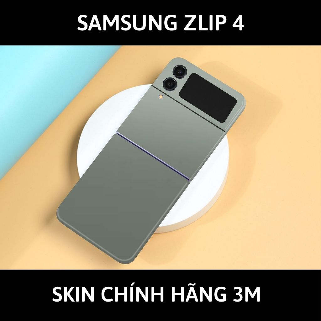 Skin 3m samsung galaxy Z Flip 4, Z Flip 3, Z Flip full body và camera nhập khẩu chính hãng USA phụ kiện điện thoại huỳnh tân store - Battelship Grey - Warp Skin Collection