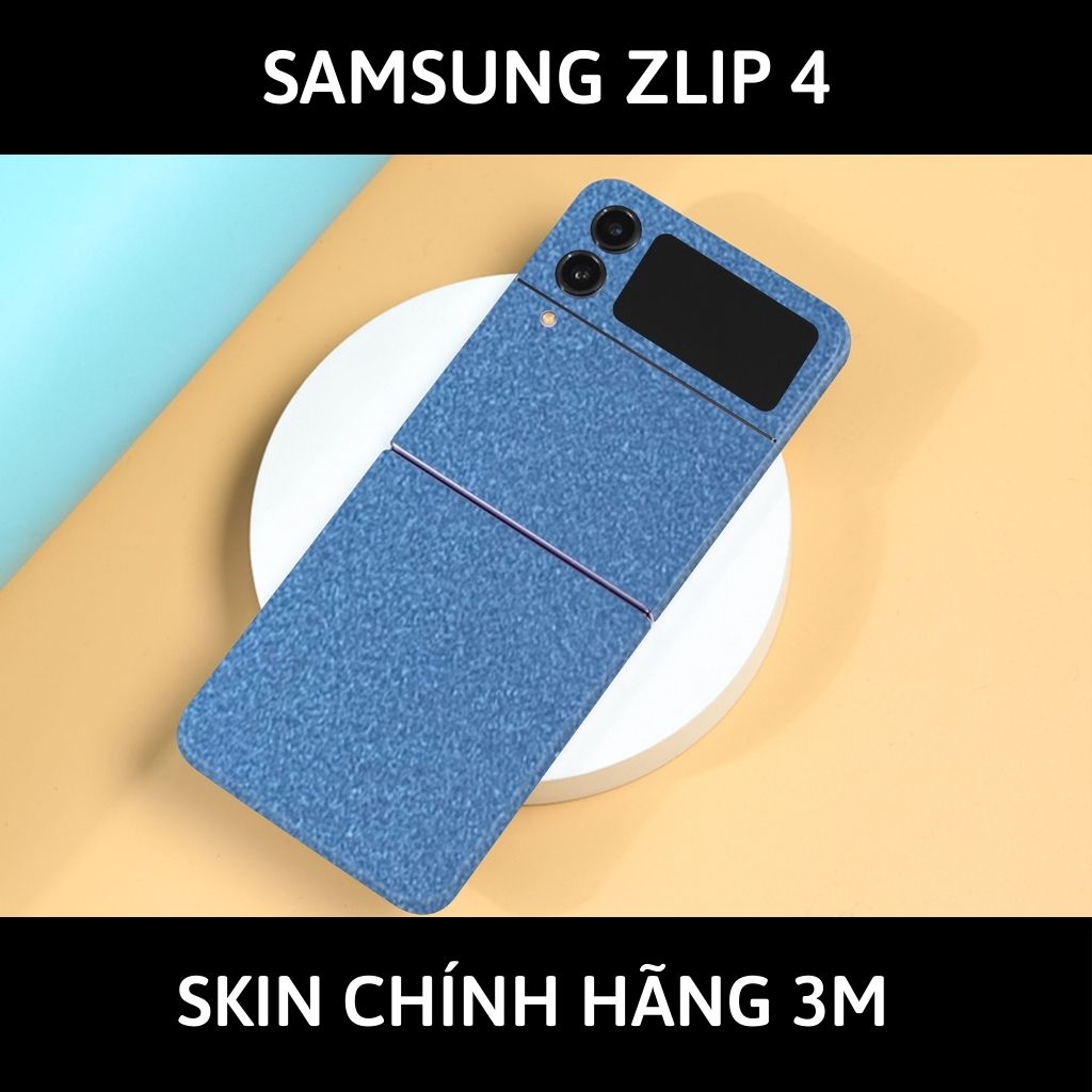 Skin 3m samsung galaxy Z Flip 4, Z Flip 3, Z Flip full body và camera nhập khẩu chính hãng USA phụ kiện điện thoại huỳnh tân store - Oracal Dove Blue Metalic - Warp Skin Collection