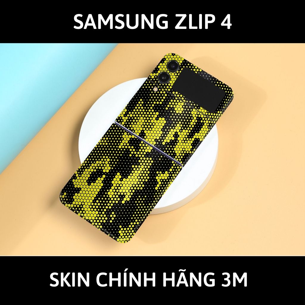 Skin 3m samsung galaxy Z Flip 4, Z Flip 3, Z Flip full body và camera nhập khẩu chính hãng USA phụ kiện điện thoại huỳnh tân store - Mamba Yellow - Warp Skin Collection