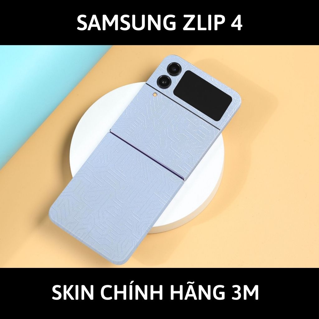 Skin 3m samsung galaxy Z Flip 4, Z Flip 3, Z Flip full body và camera nhập khẩu chính hãng USA phụ kiện điện thoại huỳnh tân store - Electronic White 2022 - Warp Skin Collection