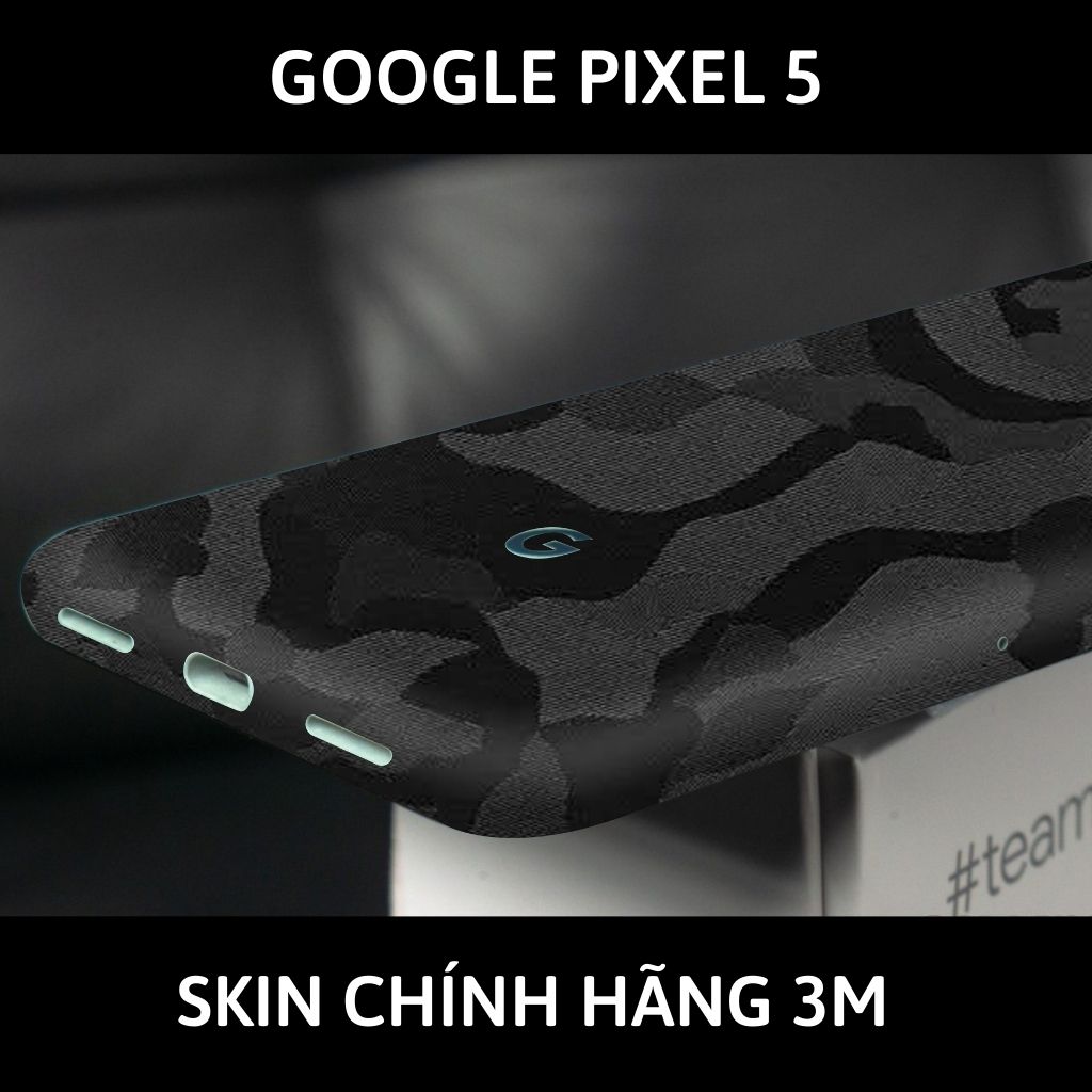 Skin 3m Google Pixel 5, Pixel 5A, Pixel 4A, Pixel 4A 5G full body và camera nhập khẩu chính hãng USA phụ kiện điện thoại huỳnh tân store - Camo Black - Warp Skin Collection